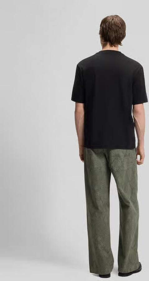 HUGO Blue Regular fit t-shirt van puur katoen model 'NERPIENT' - Foto 4