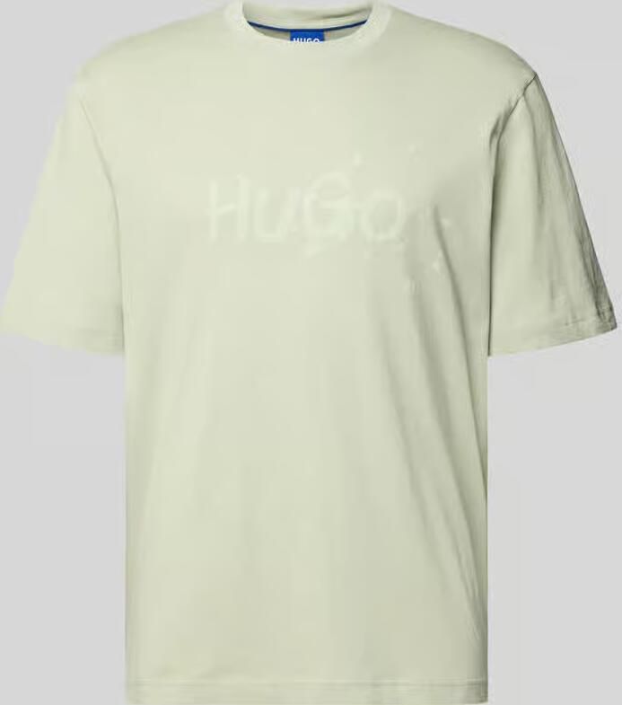 Hugo Blue Regular fit T-shirt van puur katoen model 'NIEROFIX_U261' - Foto 2