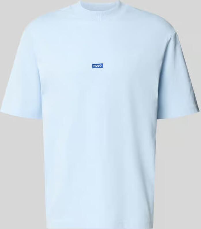 HUGO Blue regular fit T-shirt van puur katoen model 'NIEROS' - Foto 3
