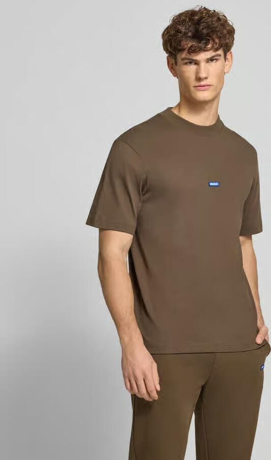 HUGO Blue Regular fit T-shirt van puur katoen model 'NIEROS' - Foto 2