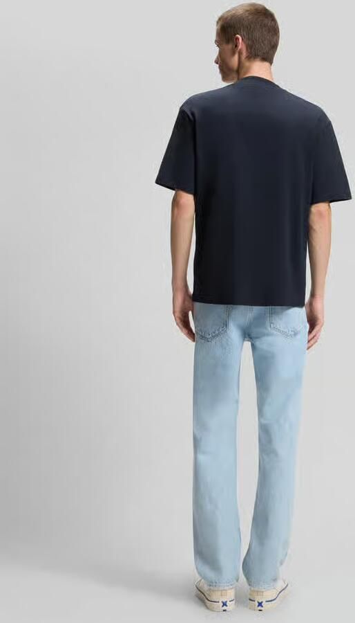 HUGO Blue regular fit T-shirt van puur katoen model 'NIEROS' - Foto 3