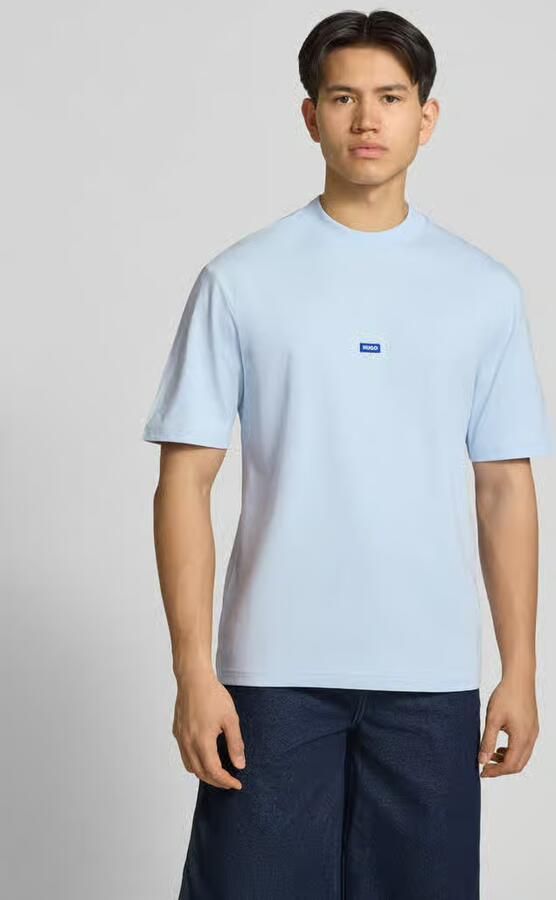 HUGO Blue regular fit T-shirt van puur katoen model 'NIEROS' - Foto 5