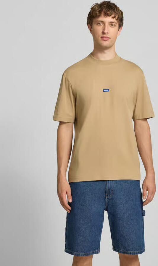 HUGO Blue regular fit T-shirt van puur katoen model 'NIEROS' - Foto 3