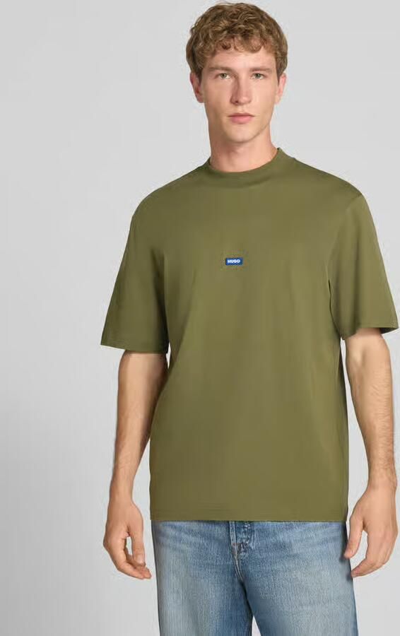 HUGO Blue regular fit T-shirt van puur katoen model 'NIEROS' - Foto 4