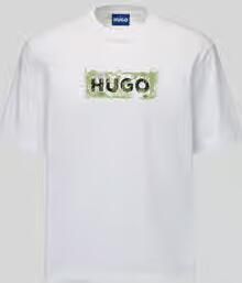 HUGO Blue Regular fit t-shirt van puur katoen model 'Niviotee'