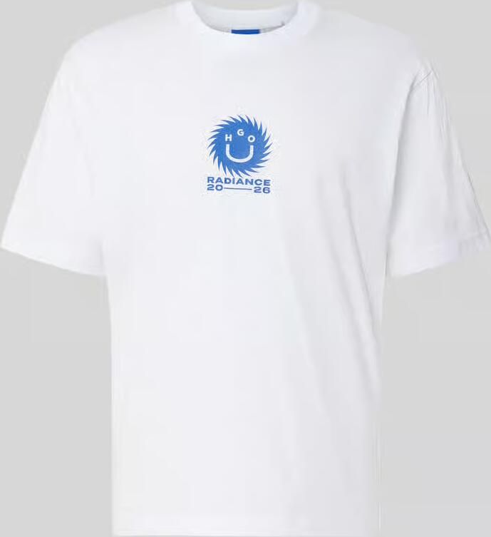 HUGO Blue regular fit t-shirt van puur katoen model 'Nunarix' - Foto 4