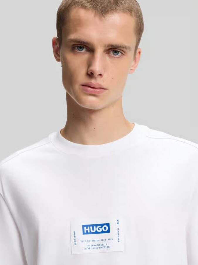 HUGO Blue regular fit T-shirt van puur katoen model 'NURAZTI'