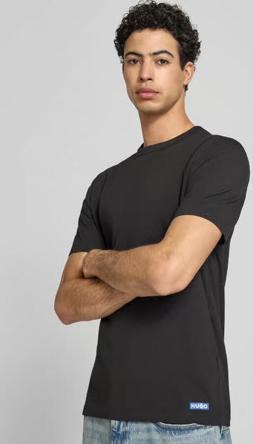 Hugo Blue Regular fit T-shirt in een set van 2 stuks model 'BLUE2_NAOLO' - Foto 3