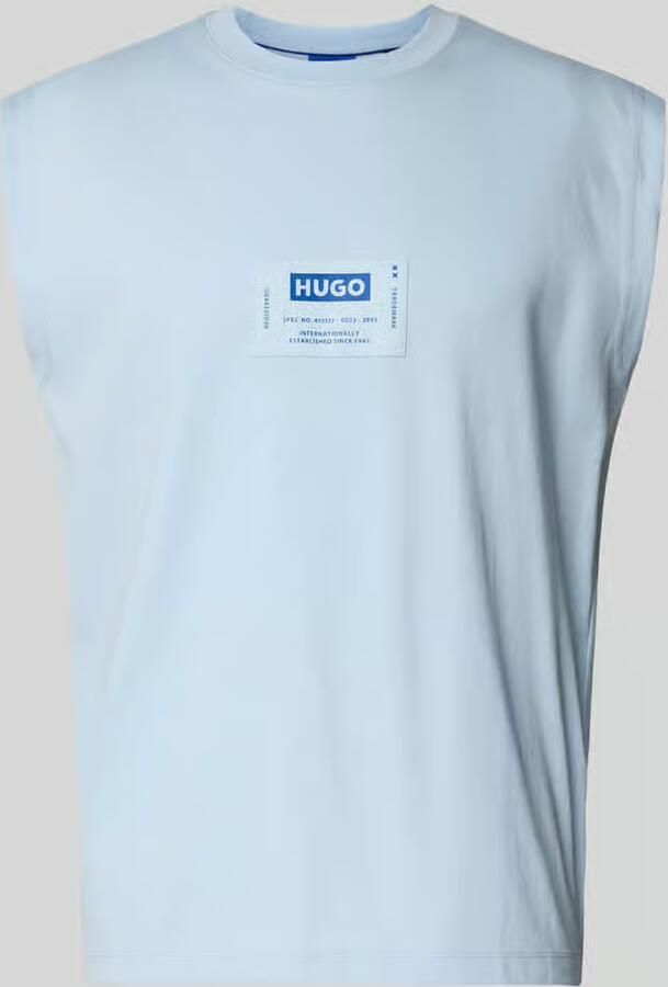HUGO Blue regular fit tank top van puur katoen model 'NURAZAK' - Foto 2