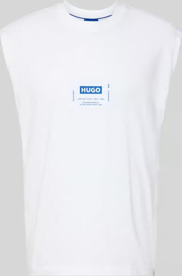 HUGO Blue regular fit tank top van puur katoen model 'NURAZAK' - Foto 2
