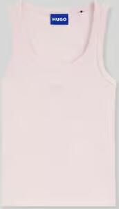 HUGO Blue Regular fit tanktop van katoenmix model 'Damatank_B'