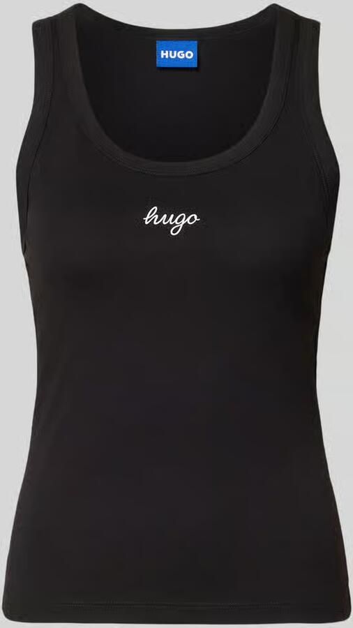 HUGO Blue Regular fit tanktop van katoenmix model 'Damatank_B'