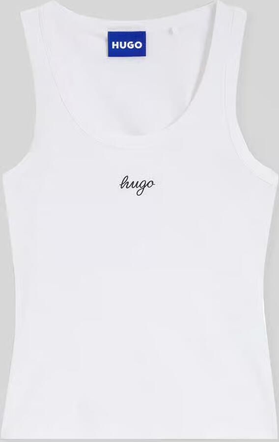 HUGO Blue Regular fit tanktop van katoenmix model 'Damatank_B' - Foto 2