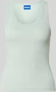 HUGO Blue Regular fit tanktop van katoenmix model 'Damatank_B'