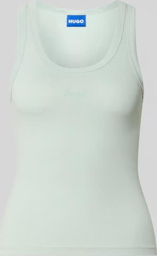 HUGO Blue Regular fit tanktop van katoenmix model 'Damatank_B'