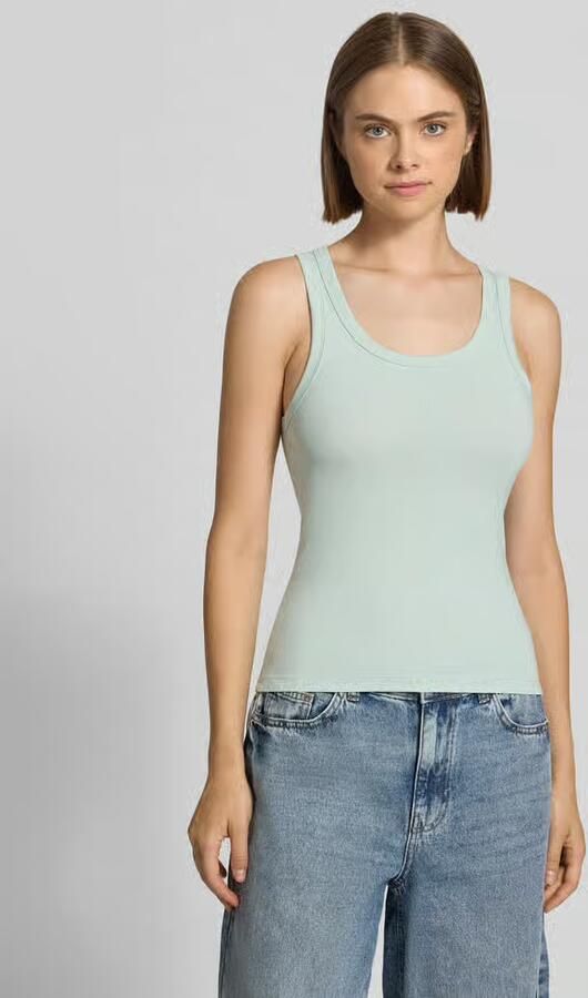 HUGO Blue Regular fit tanktop van katoenmix model 'Damatank_B' - Foto 3