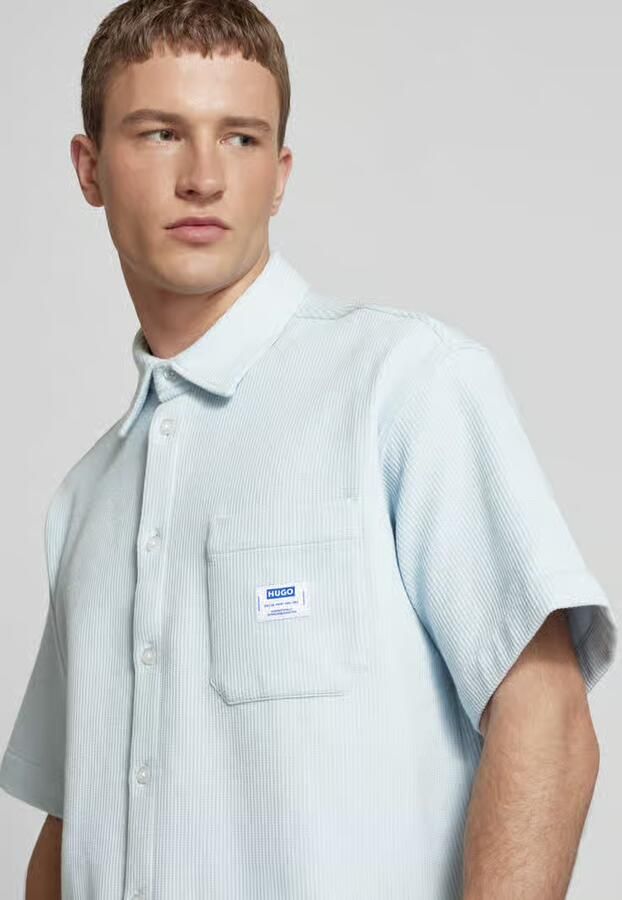 Hugo Blue Regular fit vrijetijdsoverhemd met borstzak model 'Ebronn' - Foto 2