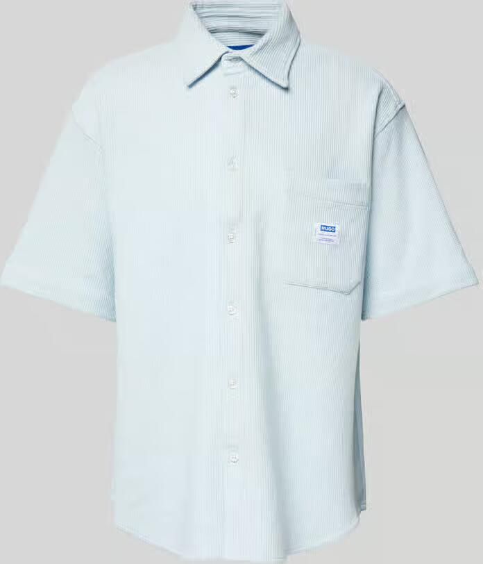 Hugo Blue Regular fit vrijetijdsoverhemd met borstzak model 'Ebronn'