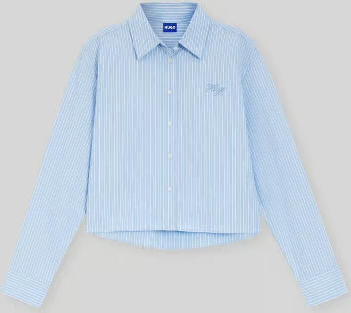 HUGO Blue Relaxed fit Blouse met lange mouwen van puur katoen - Foto 2