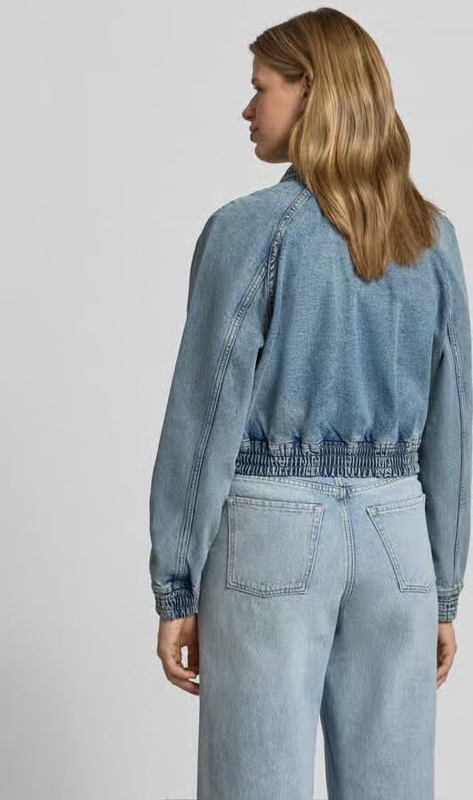 HUGO Blue relaxed fit jeans-bomberjack van katoenmix - Foto 3