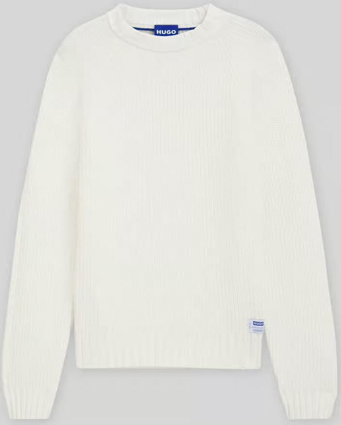 Hugo Blue Regular fit gebreide pullover van puur katoen model 'SONNEE'