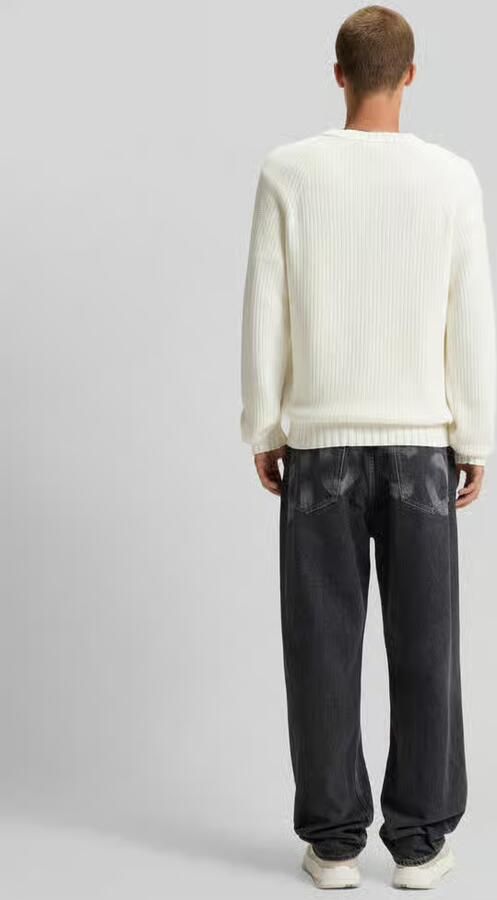 Hugo Blue Regular fit gebreide pullover van puur katoen model 'SONNEE' - Foto 7