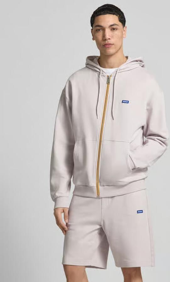 HUGO Blue relaxed fit sweatjack van puur katoen model 'NADARASI' - Foto 5