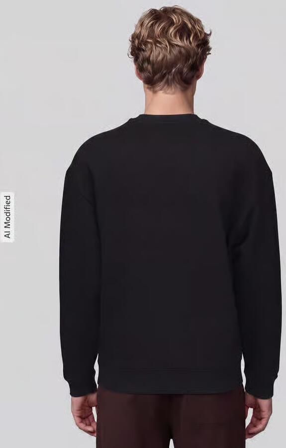 HUGO Blue relaxed fit sweatshirt van 100% katoen model 'Niviocrew' - Foto 2