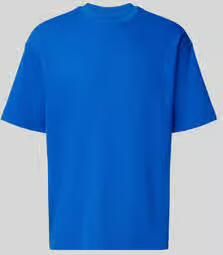 HUGO Blue relaxed fit T-shirt van katoenmix model 'NUWAFFLE'