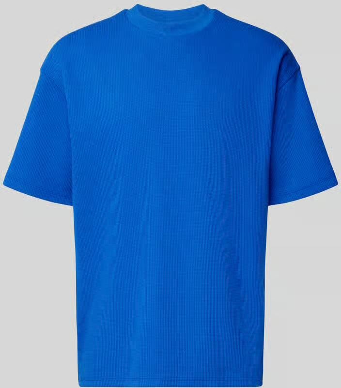 HUGO Blue relaxed fit T-shirt van katoenmix model 'NUWAFFLE' - Foto 2