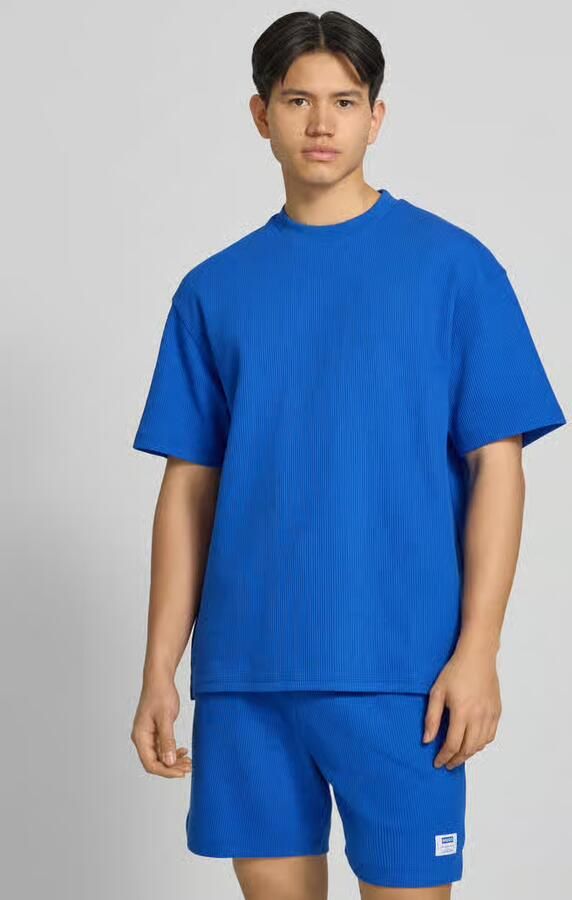 HUGO Blue relaxed fit T-shirt van katoenmix model 'NUWAFFLE' - Foto 2
