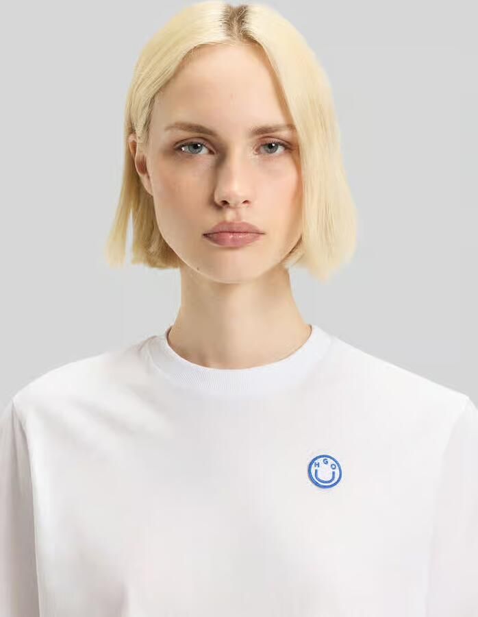 HUGO Blue Relaxed fit T-shirt van pure katoen Model 'VINTAGE TEE_B_1'