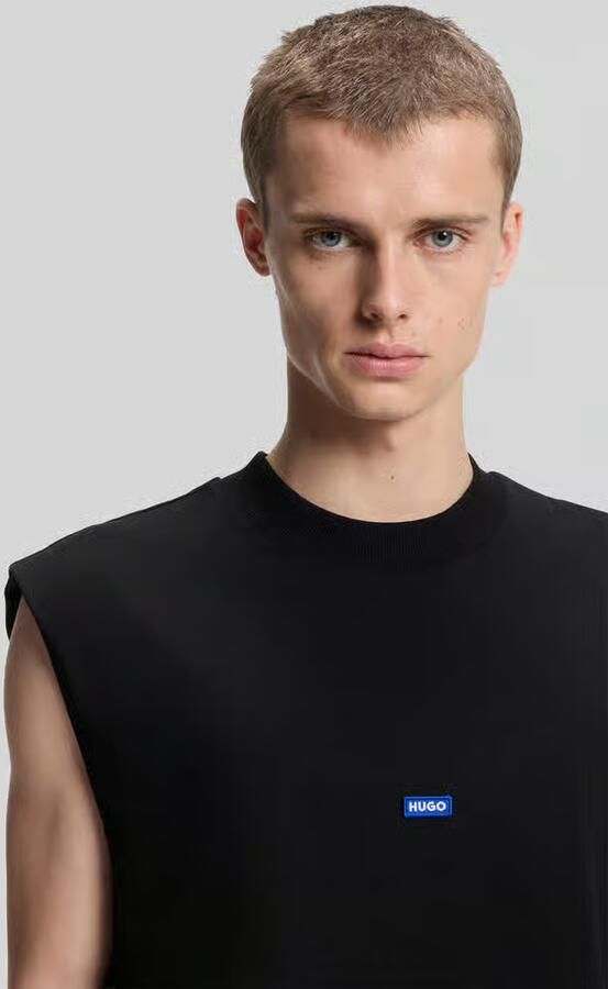 HUGO Blue relaxed fit tank top van puur katoen model 'NAVERTZ'