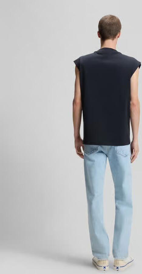 HUGO Blue Regular fit t-shirt van puur katoen model 'NAVERTZ' - Foto 2