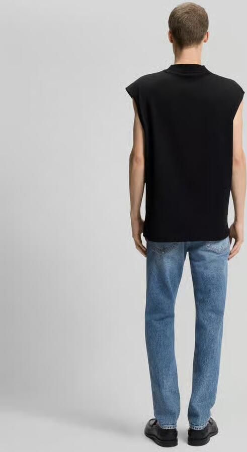 HUGO Blue relaxed fit tank top van puur katoen model 'NAVERTZ'