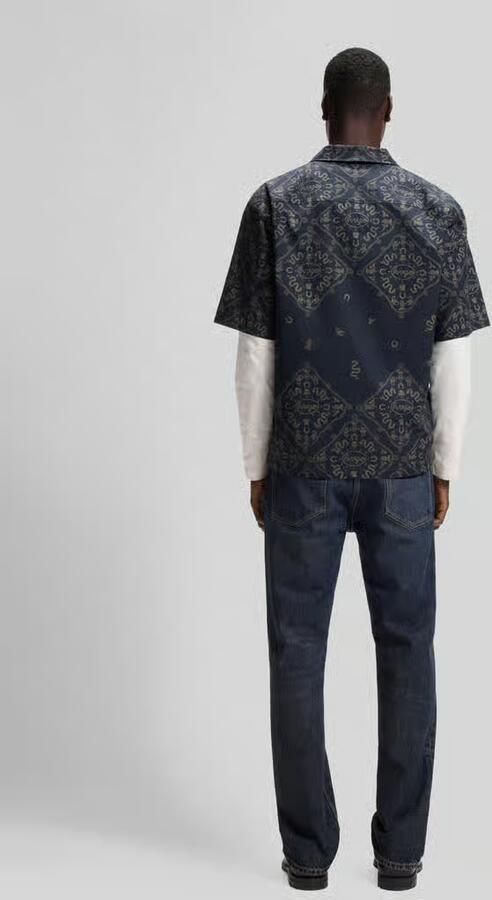 HUGO Blue relaxed fit vrijetijdsoverhemd van puur katoen