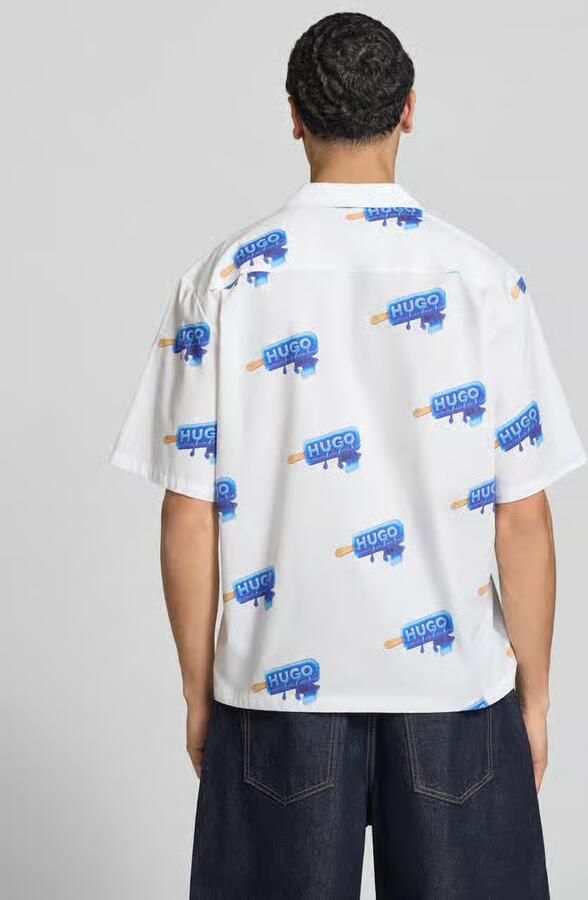 HUGO Blue Relaxed fit vrijetijdsoverhemd van puur katoen model 'ELIGINO'