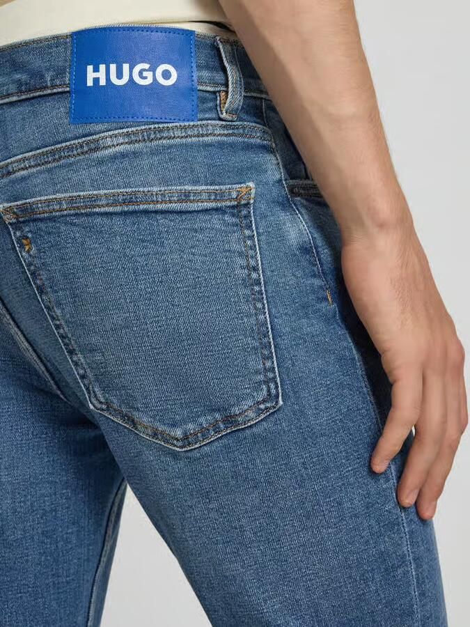 HUGO Blue Slim Fit jeans van katoenmix model 'Zane' - Foto 2