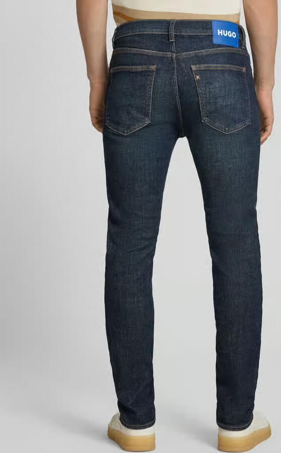 HUGO Blue Slim Fit jeans van katoenmix model 'Zane' - Foto 2