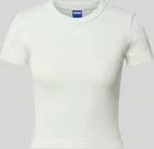 HUGO Blue slim fit kort T-shirt van katoenmix model 'BABY TEE_B'