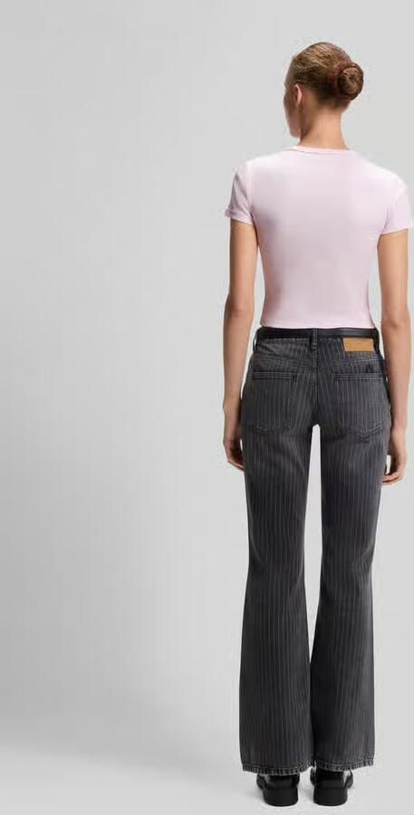 HUGO Blue slim fit kort T-shirt van katoenmix model 'BABY TEE_B' - Foto 2