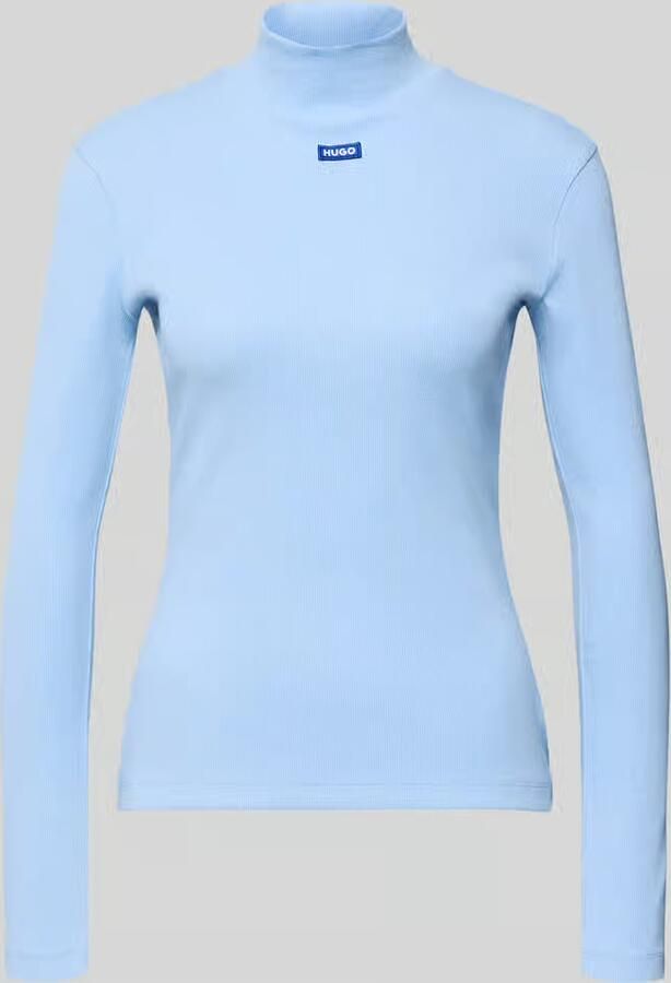 Hugo Blue Slim fit shirt met lange mouwen van katoenmix model 'EASY'