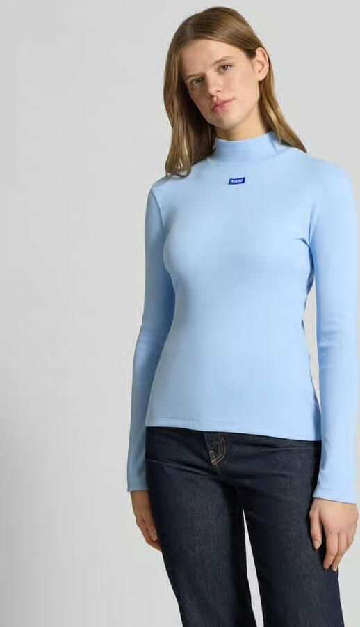 Hugo Blue Slim fit shirt met lange mouwen van katoenmix model 'EASY' - Foto 3