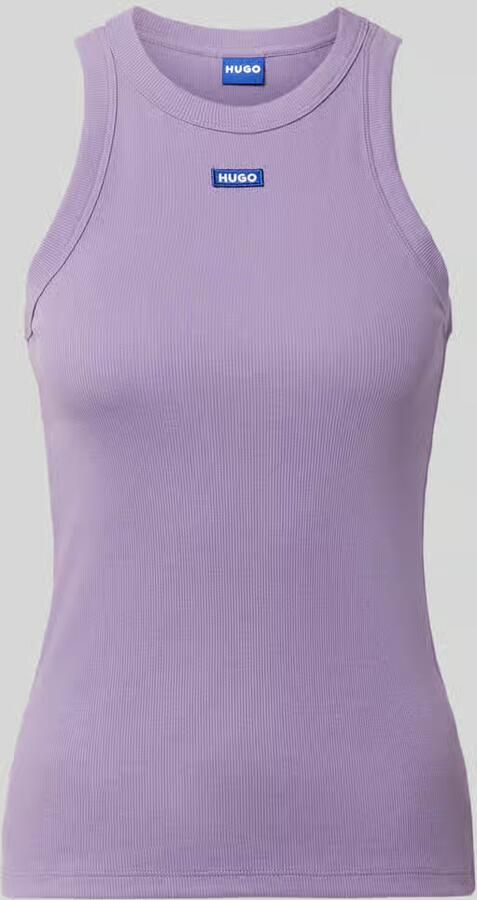 HUGO Blue Slim fit tank top van katoenmix model 'Easy Tank' - Foto 2