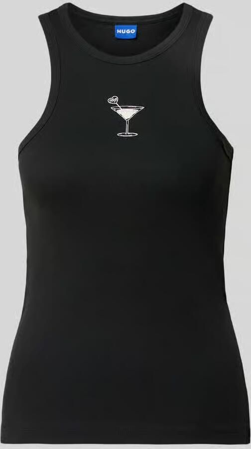 HUGO Blue slim fit tanktop van puur katoen model 'DIMARTINI_B' - Foto 2