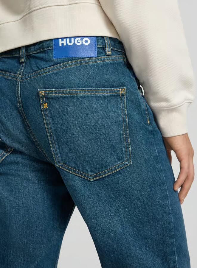 HUGO Blue straight fit jeans van katoenmix model 'Jonah' - Foto 2
