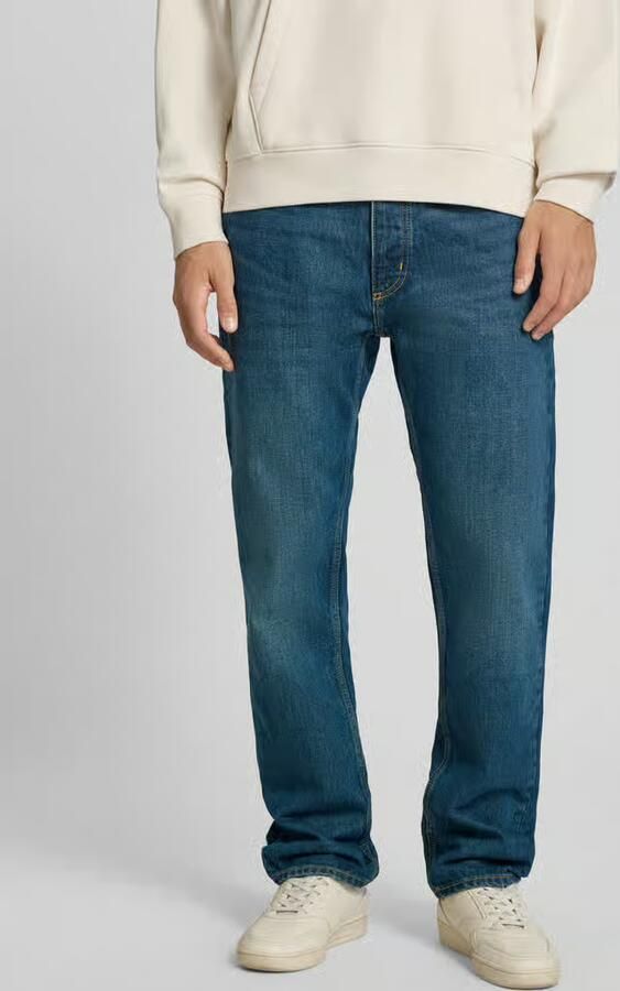 HUGO Blue straight fit jeans van katoenmix model 'Jonah' - Foto 3
