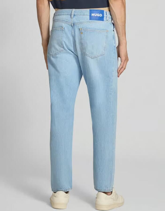 HUGO Blue straight fit jeans van katoenmix model 'Jonah' - Foto 2