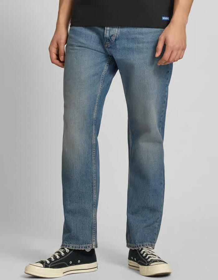 HUGO Blue straight fit jeans van pure katoen model 'JONAH' - Foto 3