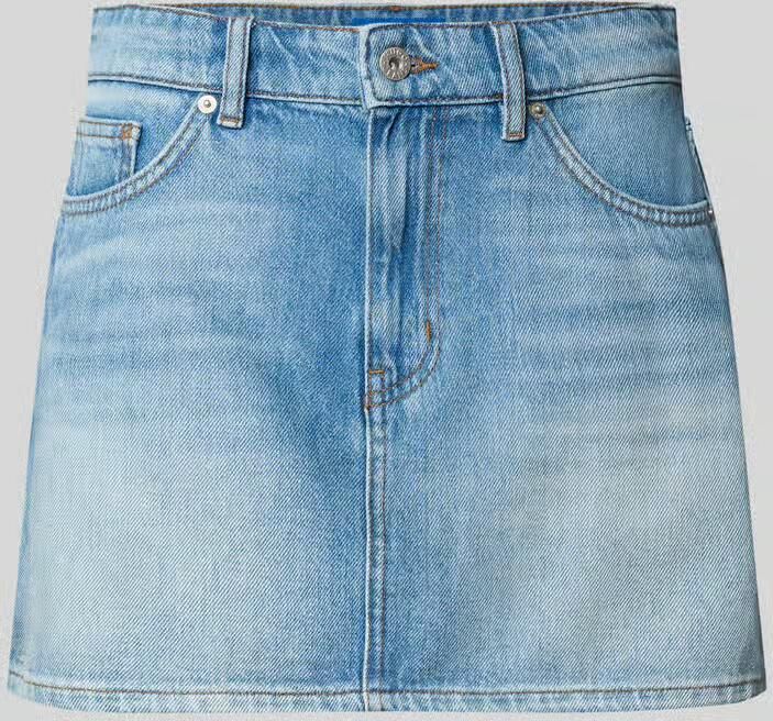 HUGO Blue straight fit mini-rok van 100% katoen in 5-pocketmodel model 'GALANIE_2_B'